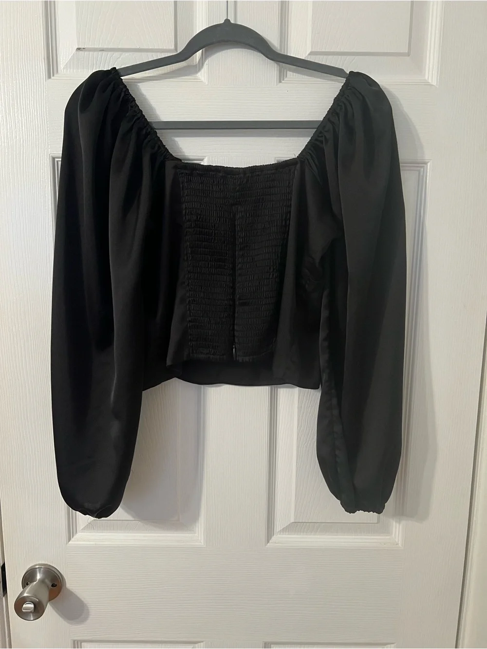 Abercrombie & Fitch Black Square Neck Blouse